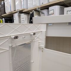 【30L/最大細断枚数18枚】A4 クロスカットシュレッダー NPJ18 アイリスオーヤマ オリジナル 2021年製 業務用 キャスター付き メディアカット対応 ゴミ袋45L対応：ホワイトの画像