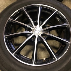 ブラポリ ECO FORME 17×7J 5H114.3PCD+38 DUNLOP 215/60R17 4本 夏タイヤアルミセット アルファードMPVエスティマカローラクロスなど 札幌の画像