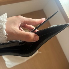 COACH グレー 二つ折り財布 保存袋付きの画像