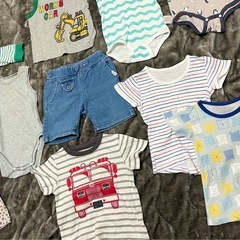 子ども服　ベビー服　80 90 まとめ　セット　トップス　ボトムス　帽子　肌着の画像