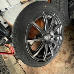 225/45/18 ロクサーニスポーツホイールスタッドレスタイヤ4本セット❗️バリ山❗️ クラウンロイヤルサルーンG 2.5ハイブリッド DAA-AWS210 H25クラウン 5穴　114.3 7.5Jの画像