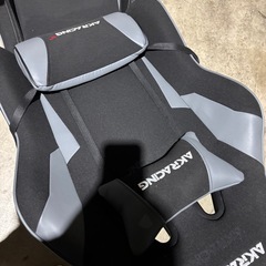 ジャンク品AKRACING ゲーミングチェア グレー WOLF ファブリックリクライニングの画像