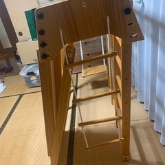 ｛使用済み］室内木製折り畳み式ジャングルジム　滑り台付き　耐荷重40kg の画像