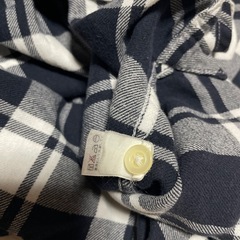 GAP ネイビー　チェック　長袖シャツの画像