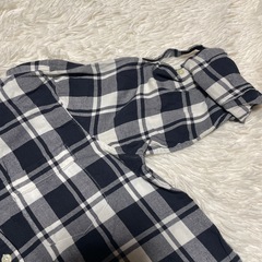 GAP ネイビー　チェック　長袖シャツの画像