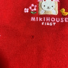 Miki House ワンピース 70 赤 ミキハウスの画像