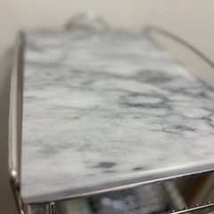 キャスター付き マーブルトップスリムトローリー 3段の画像