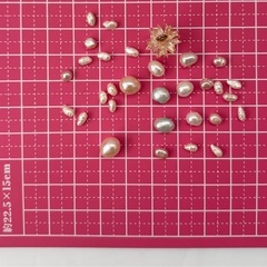 淡水パール　30粒　ジルコニア雪の結晶　淡水パールバロック　ハンドメイド素材　パール ハンドメイド素材 両穴 淡水
の画像