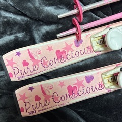 スキー板 120cm 靴23cm ストック 3点セットの画像