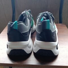 新品 26.5cm メンズ スニーカー ブラック 厚底 シューズ 普段着 識別番号:【N593-S】の画像