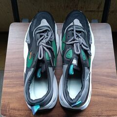 新品 26.5cm メンズ スニーカー ブラック 厚底 シューズ 普段着 識別番号:【N593-S】の画像