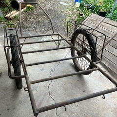 レトロ　リヤカーの画像