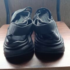 新品 25.5cm メンズ スニーカー ブラック 厚底 シューズ 普段着 識別番号:【N594-S】の画像