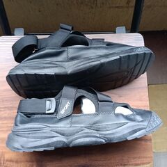 新品 25.5cm メンズ スニーカー ブラック 厚底 シューズ 普段着 識別番号:【N594-S】の画像