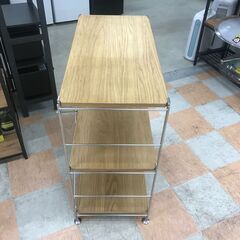 ＼家具＊家電のお店／【ｼﾞｬﾝｸﾞﾙｼﾞｬﾝｸﾞﾙ石川金沢店】スチールユニットシェルフ オーク材棚 無印良品 木目調W(幅)84×D(奥行き)40×H(高さ)83cmの画像