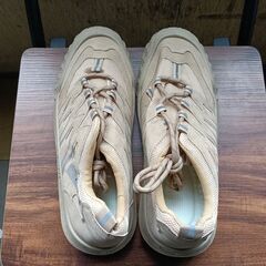 新品 25.5cm メンズ スニーカー ブラウン 厚底 シューズ 普段着 識別番号:【N595-S】の画像