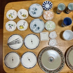 お皿、グラスの画像