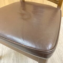 【飛騨産業】HIDA キツツキ　ダイニングチェア　椅子　革張りの画像