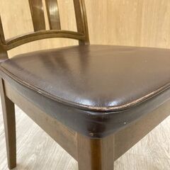 【飛騨産業】HIDA キツツキ　ダイニングチェア　椅子　革張りの画像