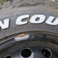 165/80 R14  オープンカントリー 鉄ホイール4本セットの画像