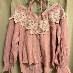 ⦅DHOLIC⦆ バックタイレースディテールブラウス、シャツの画像