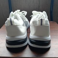 新品 25.5cm メンズ スニーカー ホワイト 厚底 シューズ 普段着 識別番号:【N596-S】の画像