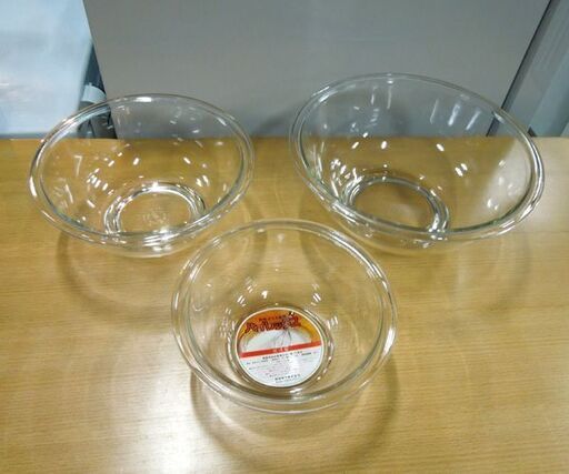 長期保管品 PYREX 耐熱ガラス ボール3点 2WAYポット まとめて パイレックス 食器 調理器具 岩城硝子 札幌市 新道東店
