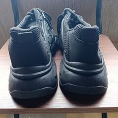 新品 26.5cm メンズ スニーカー ブラック 厚底 シューズ 普段着 識別番号:【N597-S】の画像