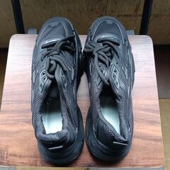 新品 26.5cm メンズ スニーカー ブラック 厚底 シューズ 普段着 識別番号:【N597-S】の画像