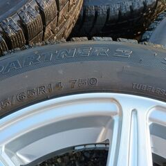 ブリヂストン製  軽自動車用スタッドレスタイヤ+アルミホイール4本セット 155/65R14 ICEPARTNER2の画像