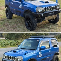 スズキ ジムニーJB23W リフトアップ平成16年105000km 車検09年12月まで !.オートマ ターボ 4WD CD DVD ナビほぼ錆び無し 乗って帰れます の画像