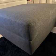 3人がけL字ソファの背もたれなし部分のみの画像