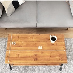 LOWYA 天然木パイン材 85幅テーブルの画像