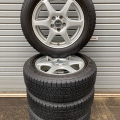 No.191スタッドレスタイヤ195/60/15 5H PCD114.3 アルミホイール付4本セットの画像