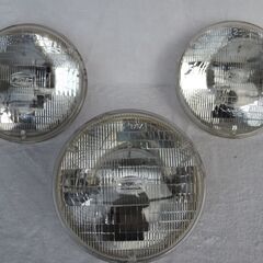 【希少な当時物、小糸製作所　丸目２灯用のヘッドライト3個です！】	の画像