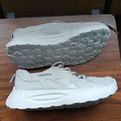 新品 23cm レディース スニーカー グレー 厚底 シューズ 普段着 識別番号:【N598-S】の画像