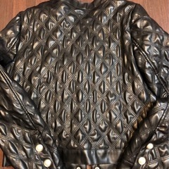 ライダースジャケット　CHANEL的　キルティング　パールの画像