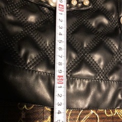 ライダースジャケット　CHANEL的　キルティング　パールの画像