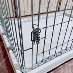 アイリスオーヤマ ペットケージ サークル キャスター付 の画像