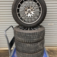 No.192スタッドレスタイヤ215/55/17  5H PCD114.3 アルミホイール付4本セットの画像