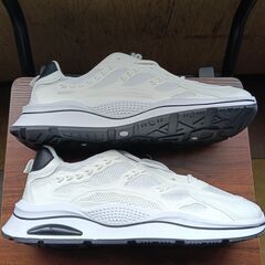 新品 27cm メンズ スニーカー ホワイト 厚底 シューズ 普段着 識別番号:【N600-S】の画像