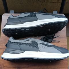 新品 27cm メンズ スニーカー ブラック 厚底 シューズ 普段着 識別番号:【N601-S】の画像