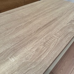 【美品・幅120cm】北欧風リビングローテーブル（木目×ホワイト）引越しのためお譲りしますの画像