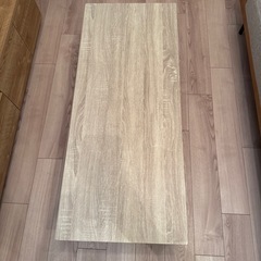 【美品・幅120cm】北欧風リビングローテーブル（木目×ホワイト）引越しのためお譲りしますの画像