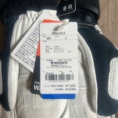 DESCENTE スキーグローブ Sサイズ ネイビー/ホワイトの画像