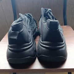 新品 26cm メンズ スニーカー ブラック 厚底 シューズ 普段着 識別番号:【N602-S】の画像