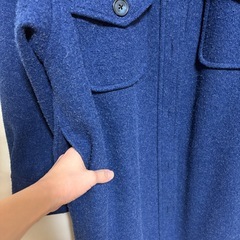 HOUSE C2 ネイビー ロングコート 　LL レディースコート　アウター CPOシャツ ジャケット ブルーの画像