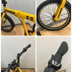 ハマー　HUMMER 折りたたみ自転車　6段ギア　イエロー　黄色　SHIMANO 20インチタイヤの画像