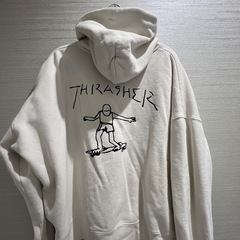 【THRASHER スラッシャー】白　パーカーの画像