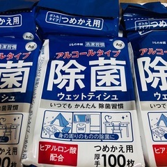 ボトル詰め替え用ウェットティッシュ100枚入りの画像